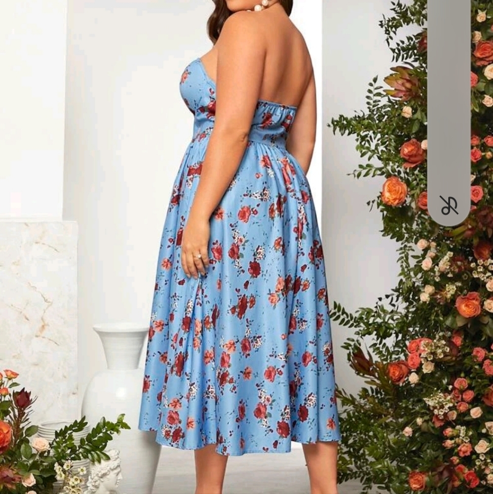 NWOT Floral Bustier Dress  (Plus Size) - Picture 2 of 8
